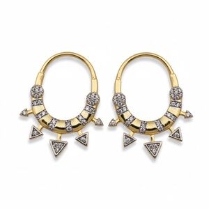 MODERN GOLD CZ EARRINGS